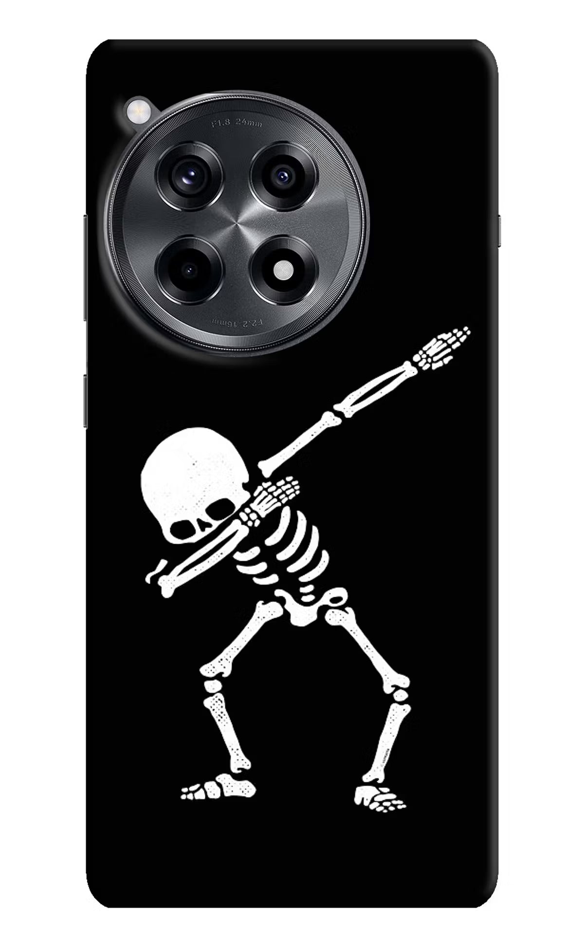 Dabbing Skeleton Art OnePlus 12R Hard Case Back Cover by Casekaro