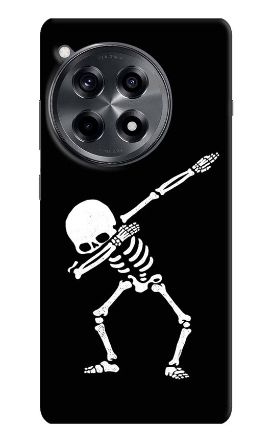 Dabbing Skeleton Art OnePlus 12R Hard Case Back Cover by Casekaro