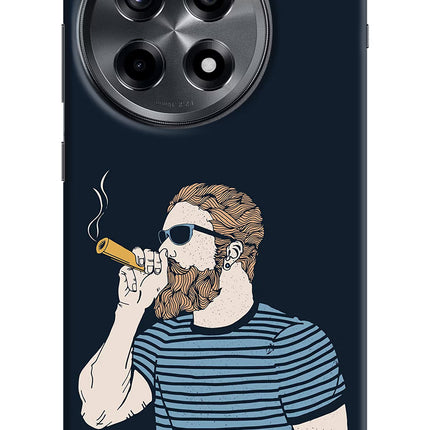 Smoking OnePlus 12R Hard Case Back Cover by Casekaro