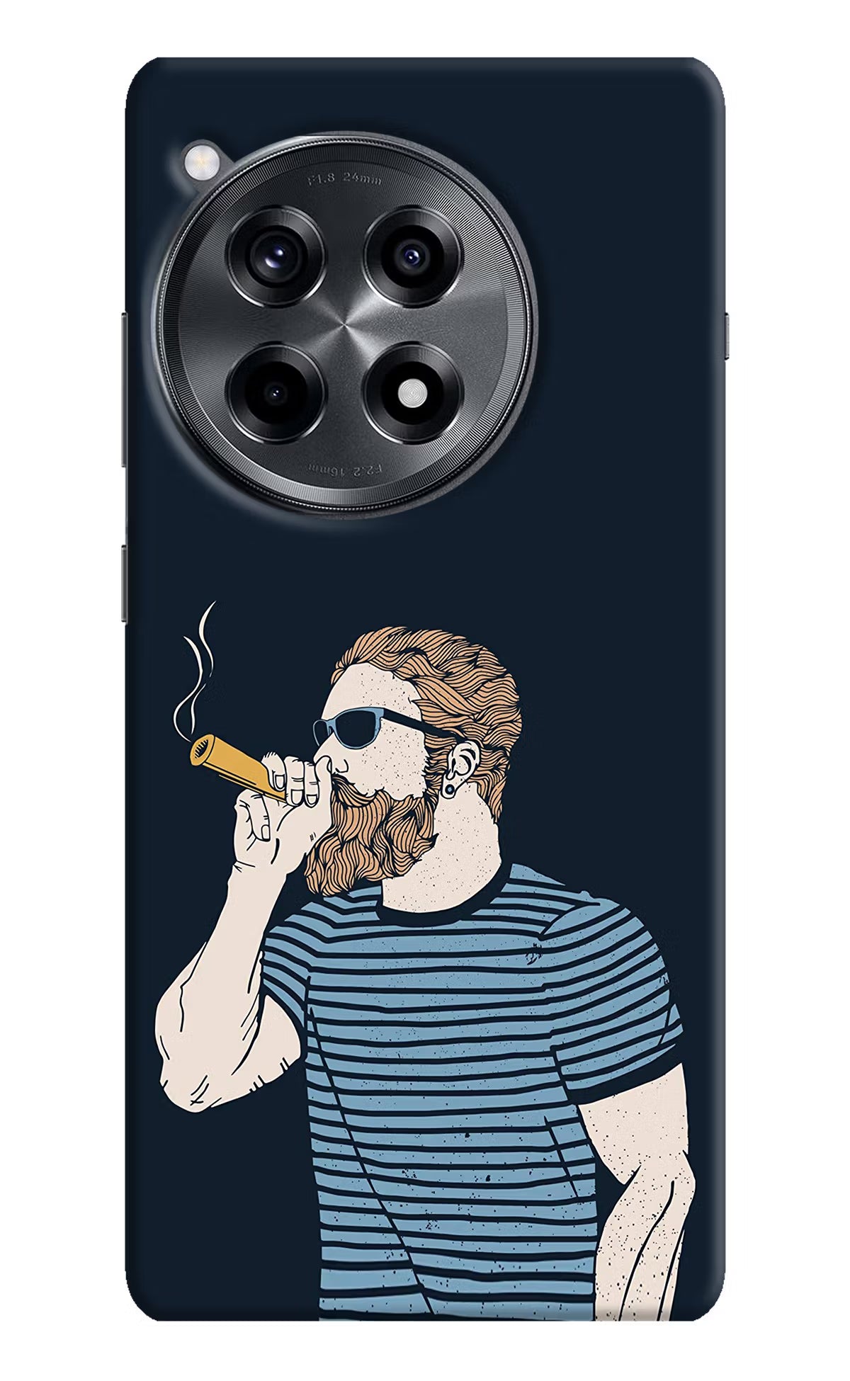 Smoking OnePlus 12R Hard Case Back Cover by Casekaro
