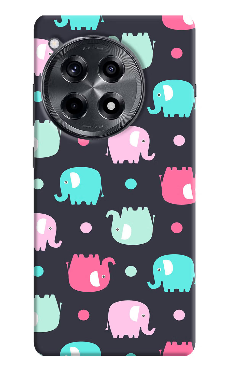 Elephants OnePlus 12R Back Cover, Hard case