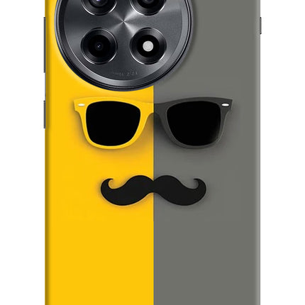 Sunglasses with Mustache OnePlus 12R Hard Case Back Cover by Casekaro