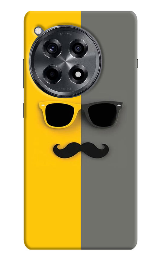 Sunglasses with Mustache OnePlus 12R Hard Case Back Cover by Casekaro