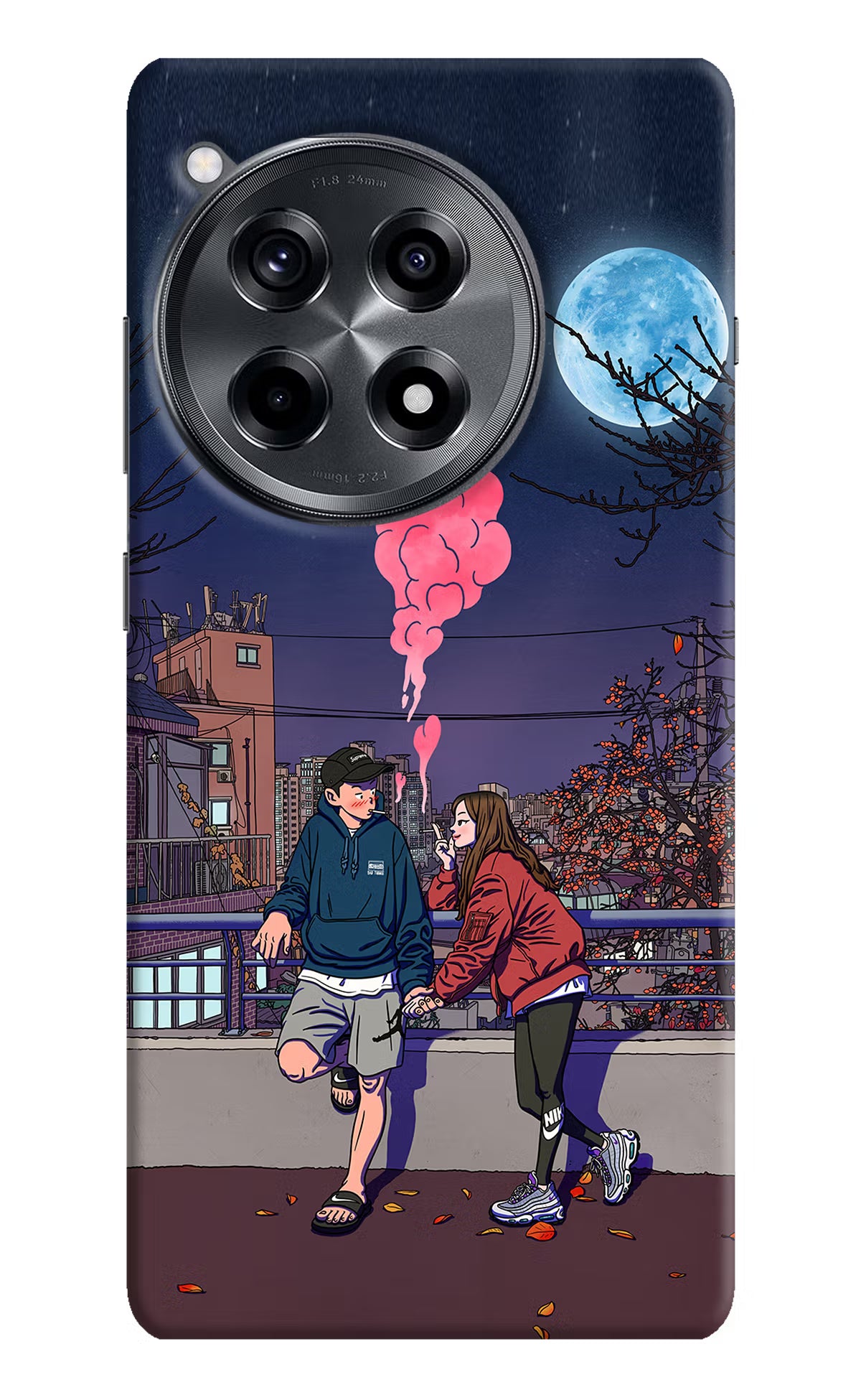 Chilling Couple OnePlus 12R Hard Case Back Cover by Casekaro