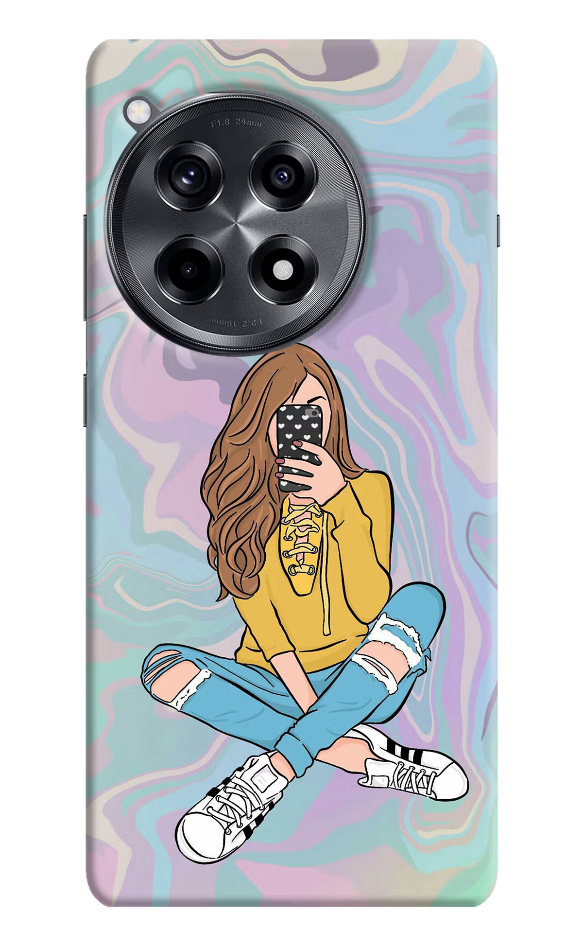 Selfie Girl OnePlus 12R Hard Case Back Cover by Casekaro