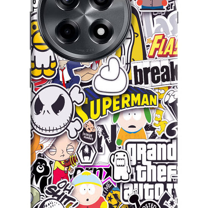 Sticker Bomb OnePlus 12R Hard Case Back Cover by Casekaro