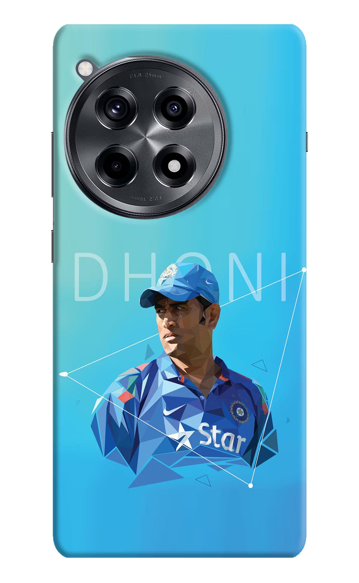 Dhoni Artwork OnePlus 12R Hard Case Back Cover by Casekaro