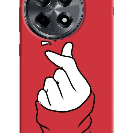Korean Love Sign OnePlus 12R Hard Case Back Cover by Casekaro