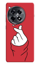 Korean Love Sign OnePlus 12R Hard Case Back Cover by Casekaro