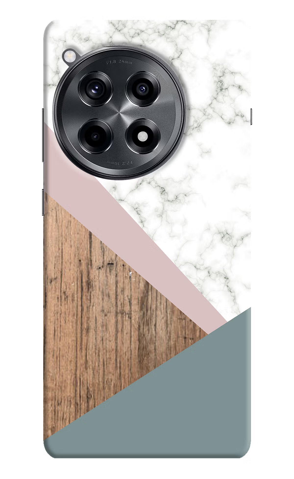 Marble wood Abstract OnePlus 12R Hard Case Back Cover by Casekaro