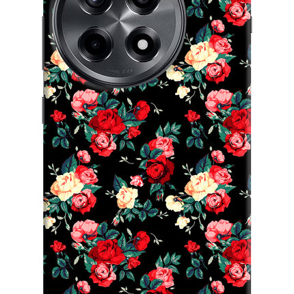 Rose Pattern OnePlus 12R Hard Case Back Cover by Casekaro