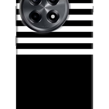 Black and White Print OnePlus 12R Hard Case Back Cover by Casekaro