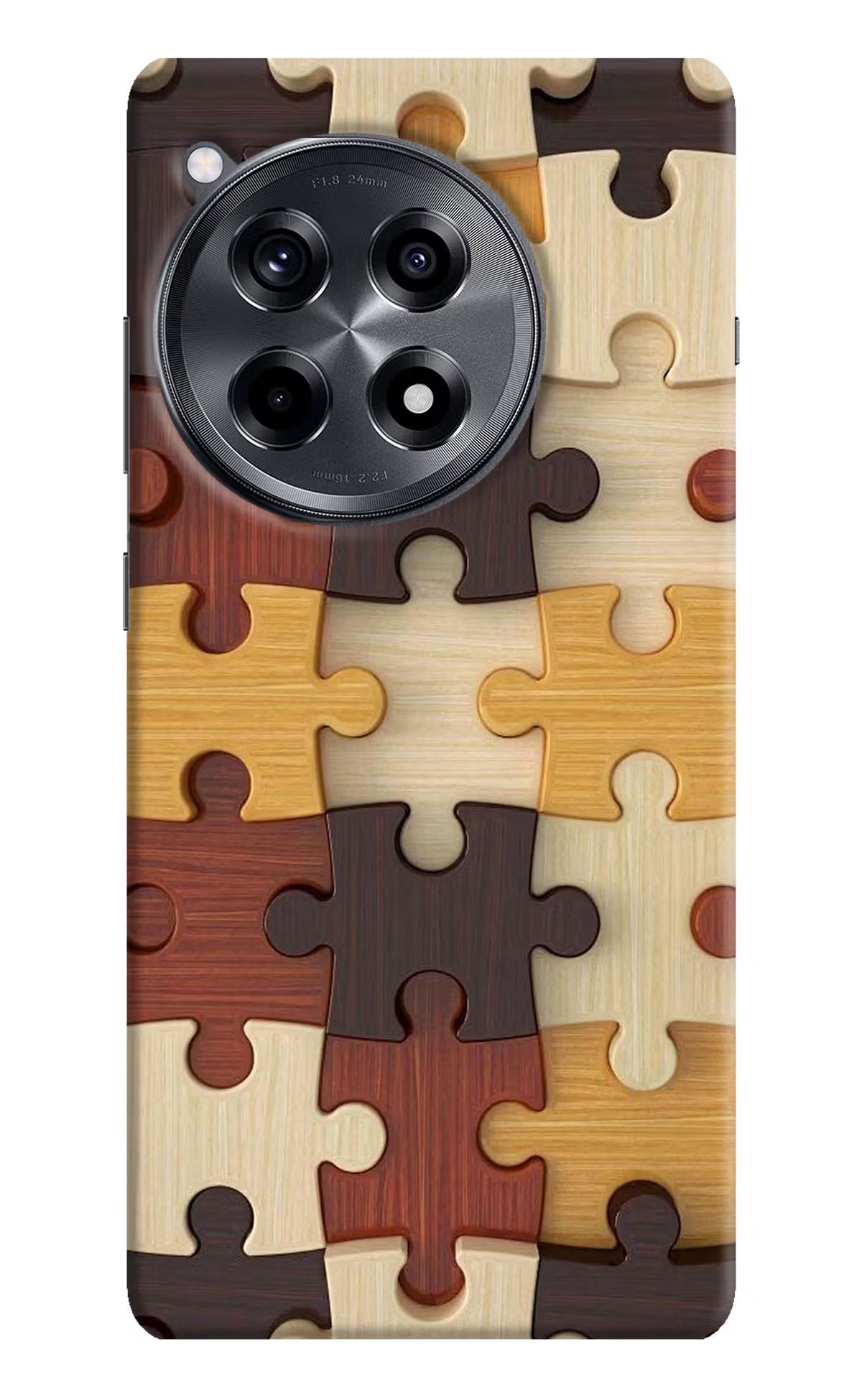 Wooden Puzzle OnePlus 12R Hard Case Back Cover by Casekaro