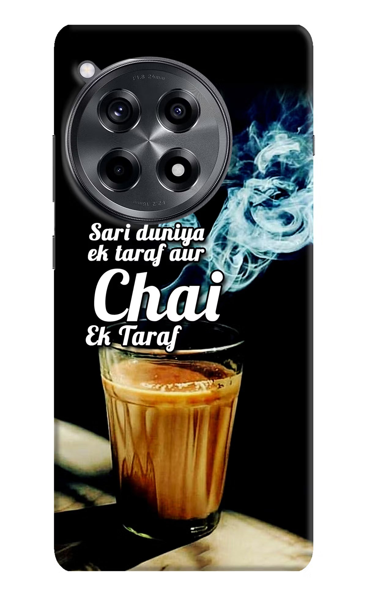 Chai Ek Taraf Quote OnePlus 12R Hard Case Back Cover by Casekaro