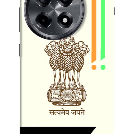 Satyamev Jayate Brown Logo OnePlus 12R Hard Case Back Cover by Casekaro