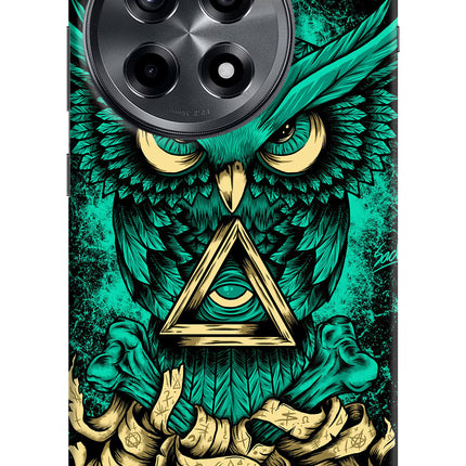 Green Owl OnePlus 12R Hard Case Back Cover by Casekaro