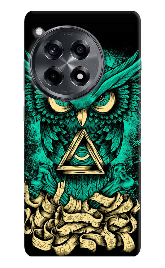 Green Owl OnePlus 12R Hard Case Back Cover by Casekaro
