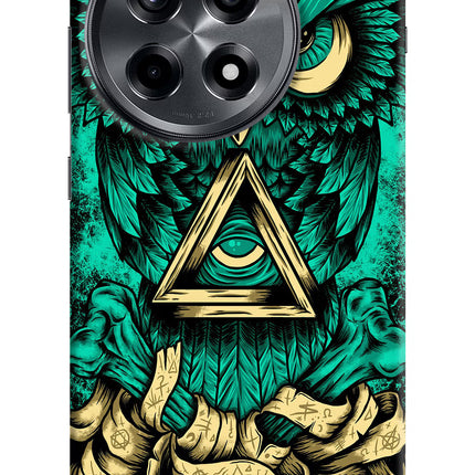 Green Owl OnePlus 12R Hard Case Back Cover by Casekaro