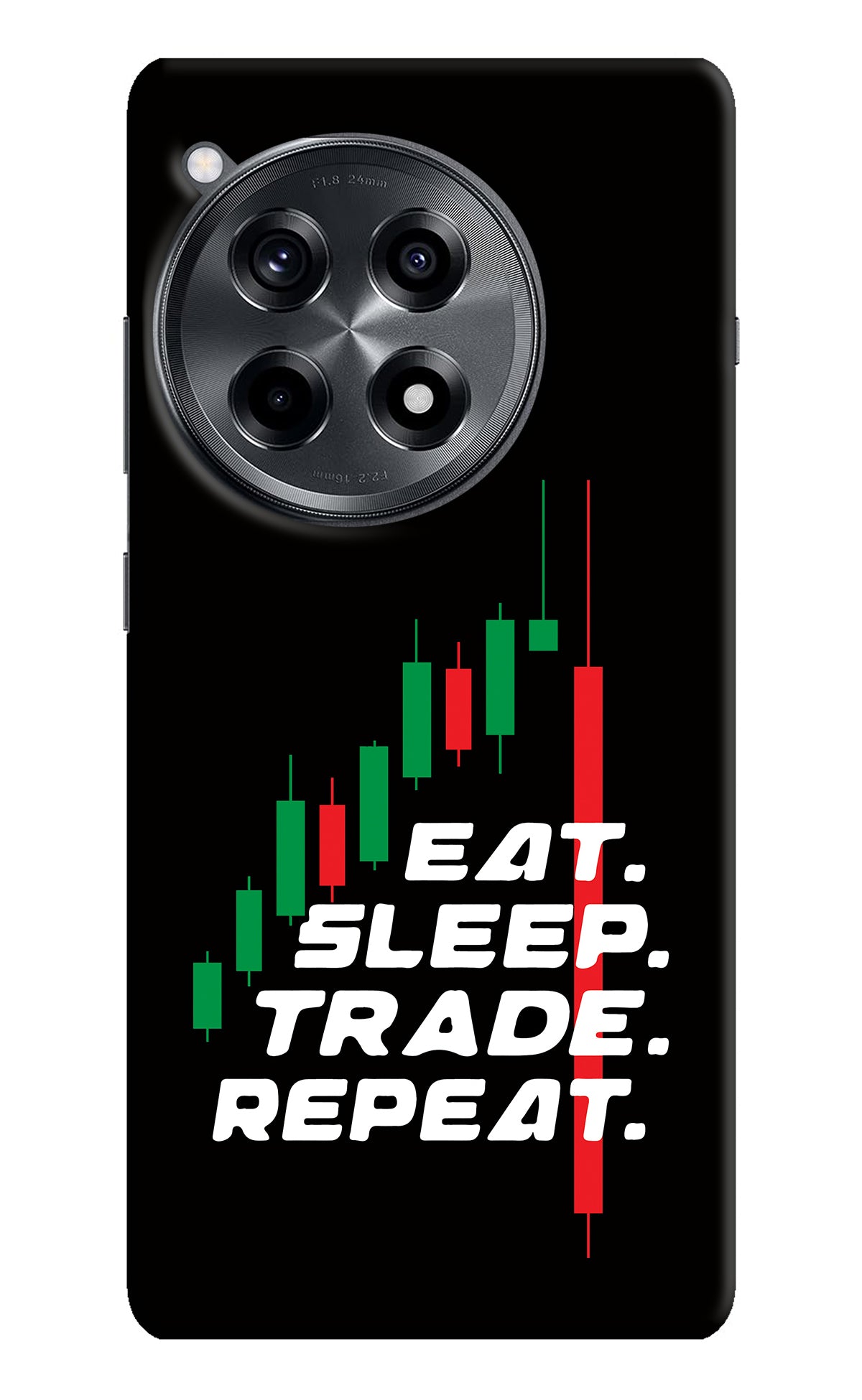 Eat Sleep Trade Repeat OnePlus 12R Back Cover