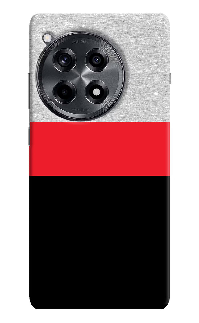 Tri Color Pattern OnePlus 12R Hard Case Back Cover by Casekaro