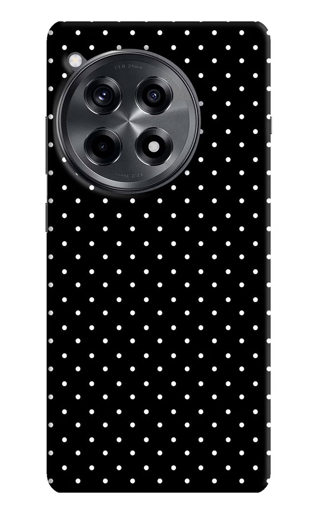 White Dots OnePlus 12R Hard Case Back Cover by Casekaro