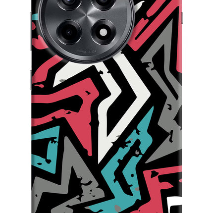 Geometric Graffiti OnePlus 12R Hard Case Back Cover by Casekaro