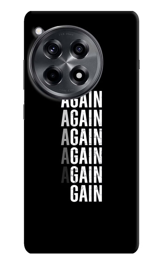 Again Again Gain OnePlus 12R Hard Case Back Cover by Casekaro