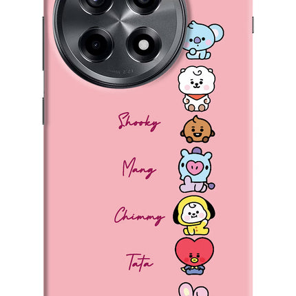 BTS names OnePlus 12R Hard Case Back Cover by Casekaro