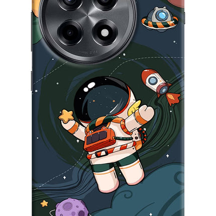Cartoon Astronaut OnePlus 12R Hard Case Back Cover by Casekaro