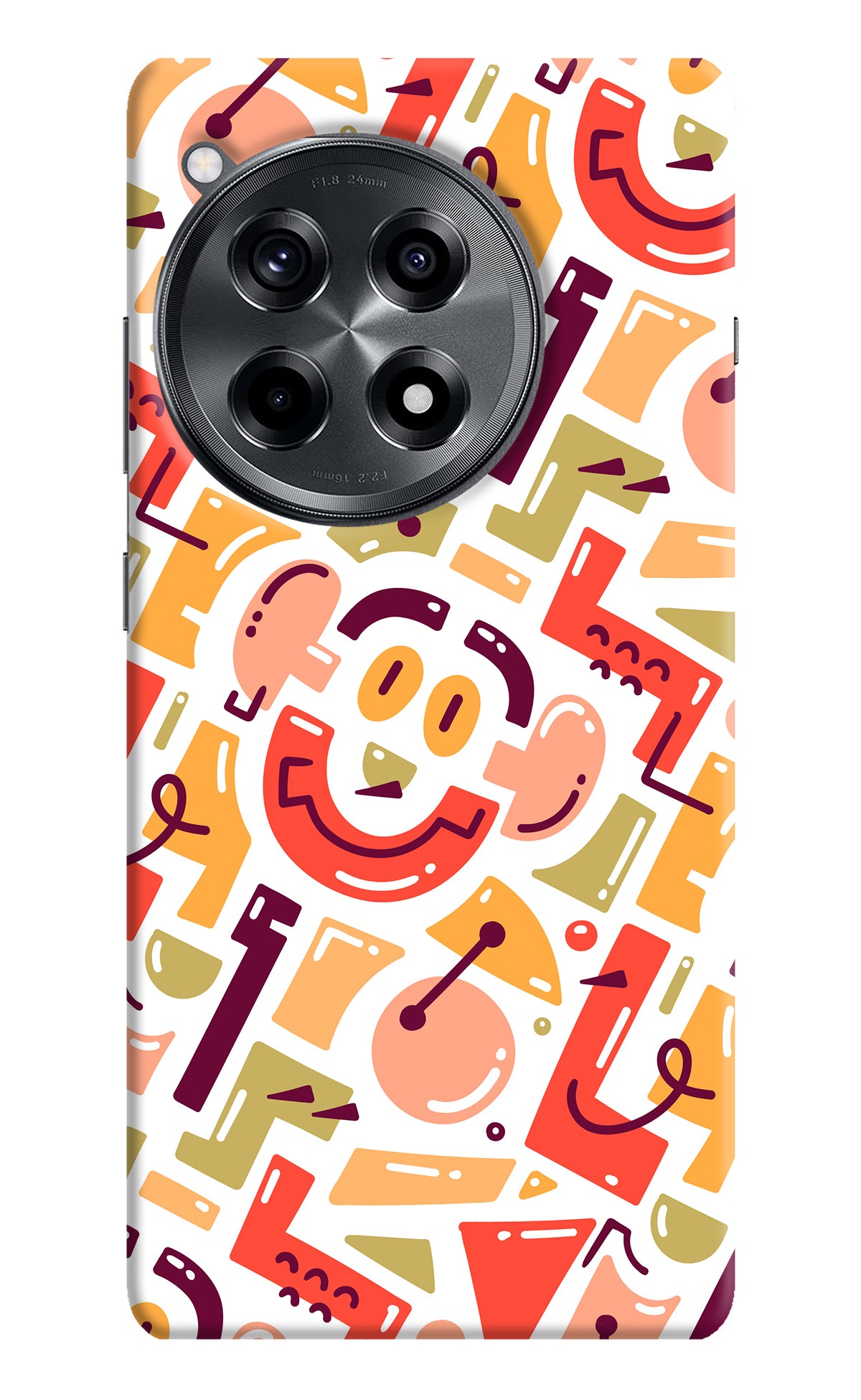 Doodle Pattern OnePlus 12R Back Cover