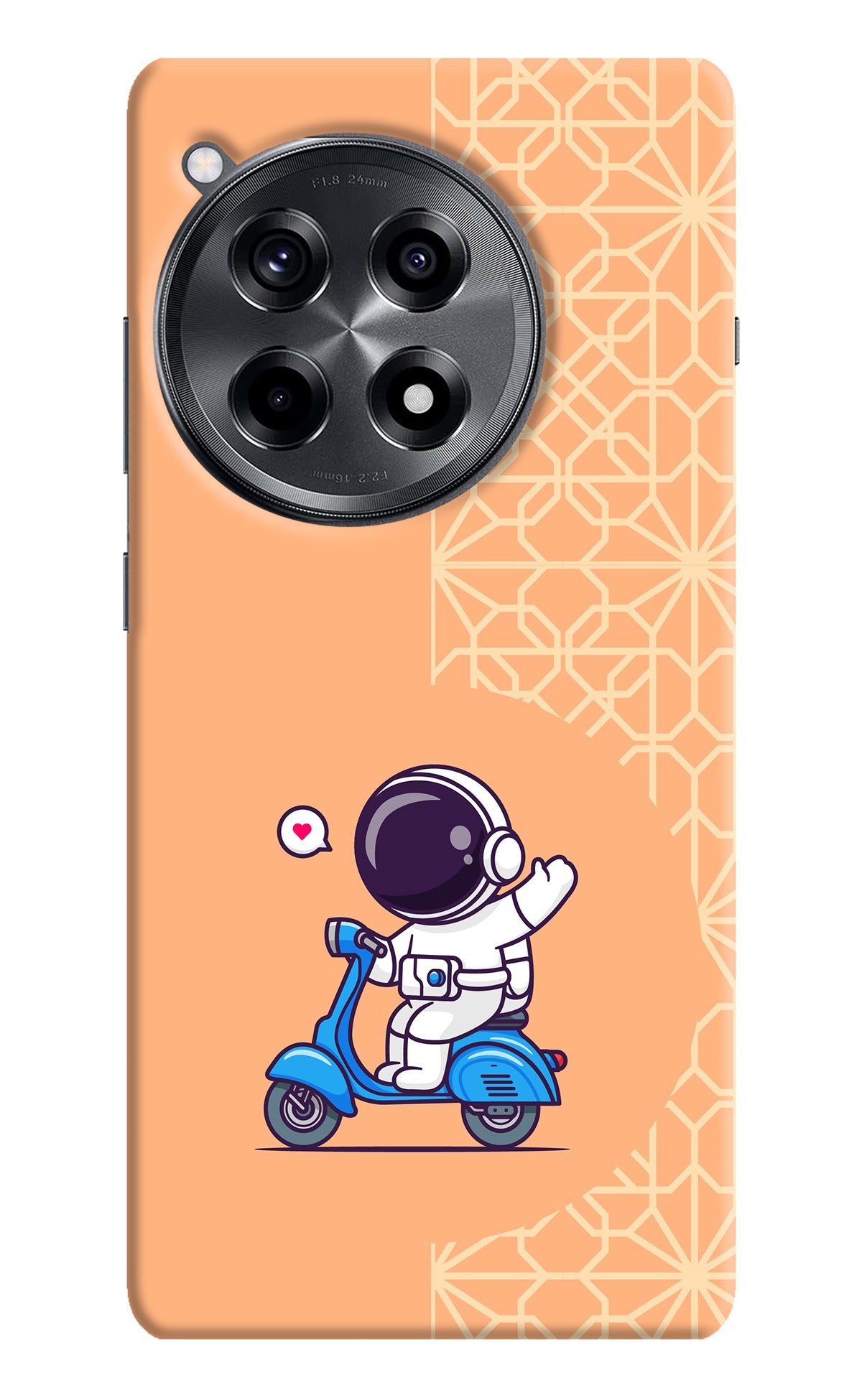 Cute Astronaut Riding OnePlus 12R Back Cover