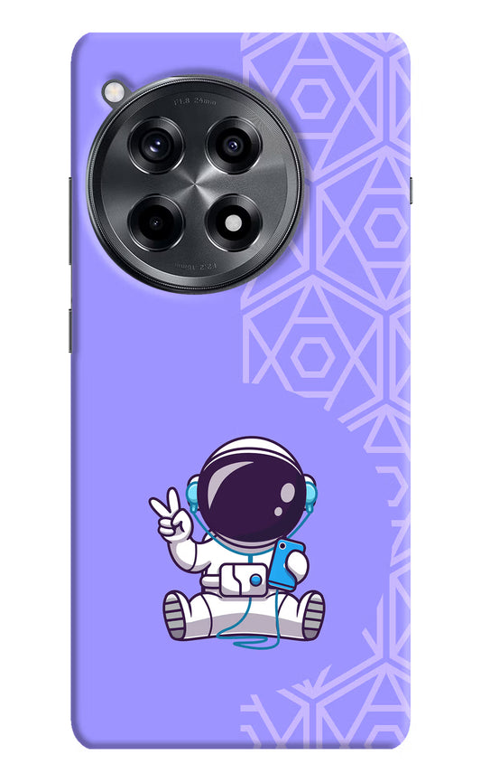 Cute Astronaut Chilling OnePlus 12R Hard Case Back Cover by Casekaro
