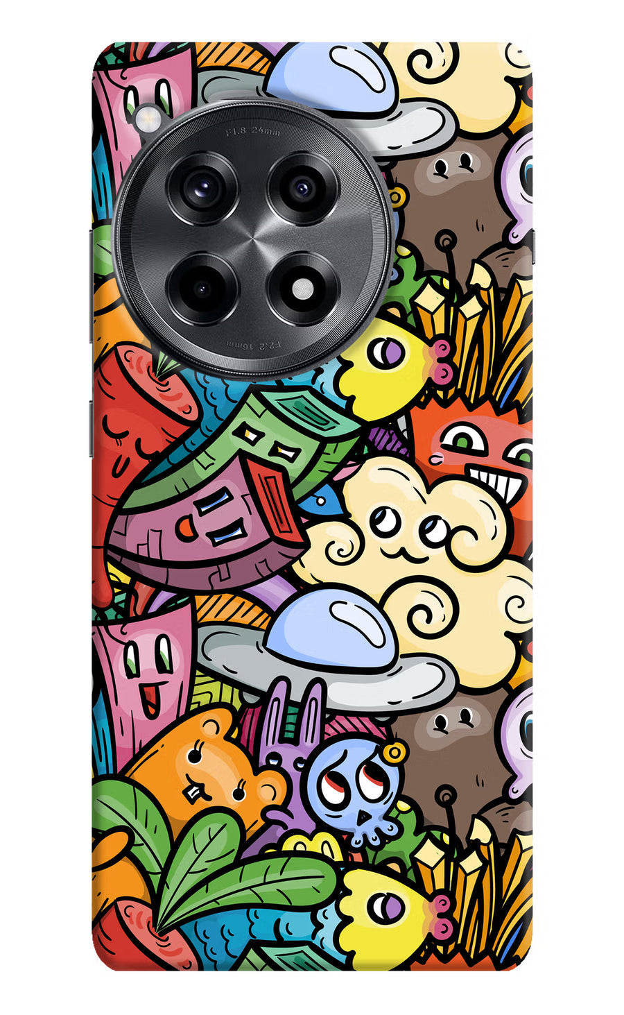 Veggie Doodle OnePlus 12R Back Cover, Hard case