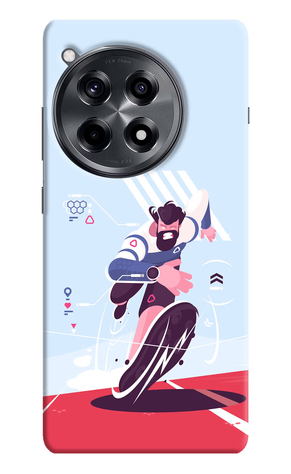 Run Pro OnePlus 12R Hard Case Back Cover by Casekaro