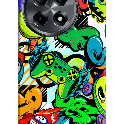 Game Doodle OnePlus 12R Hard Case Back Cover by Casekaro