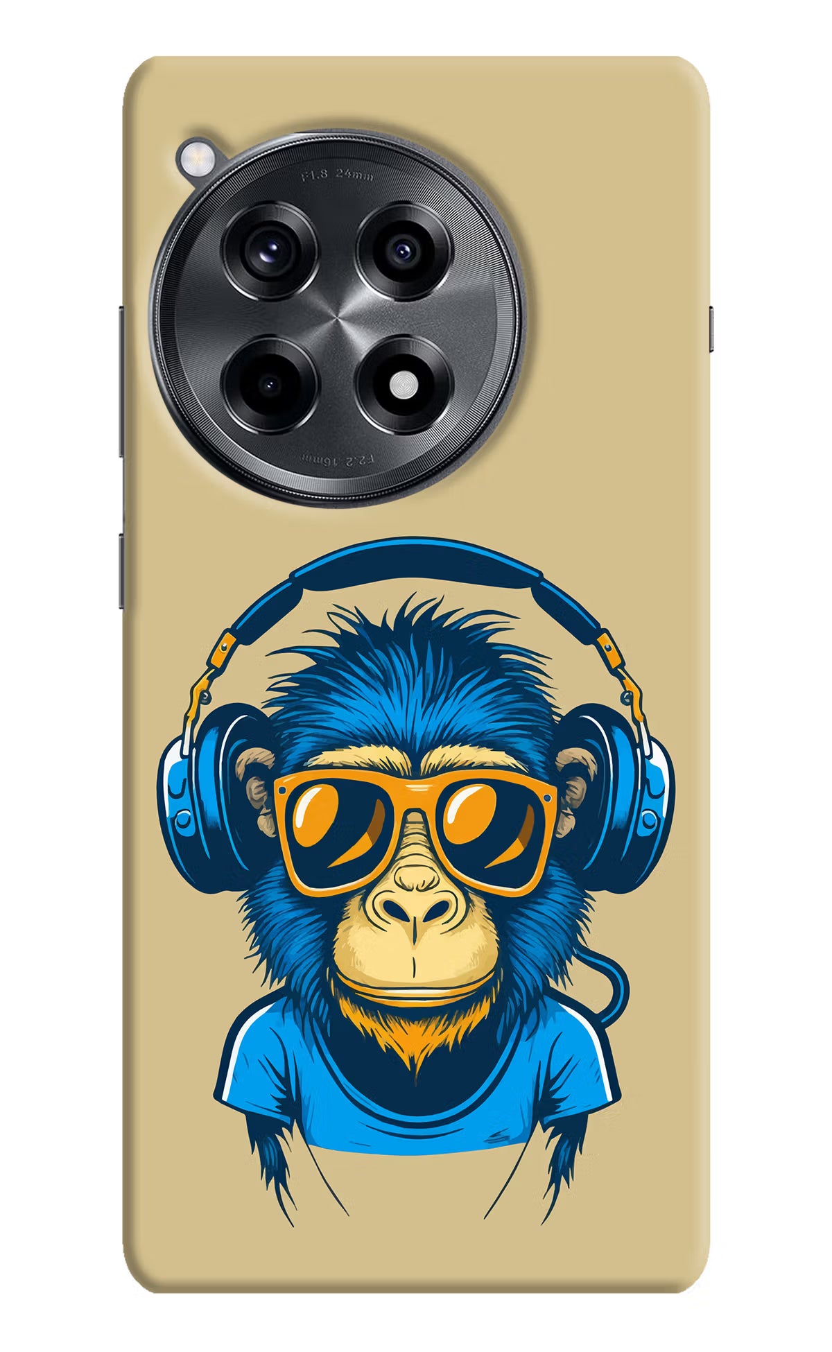 Monkey Headphone OnePlus 12R Hard Case Back Cover by Casekaro
