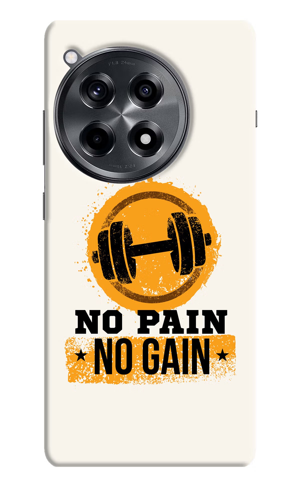 No Pain No Gain OnePlus 12R Hard Case Back Cover by Casekaro