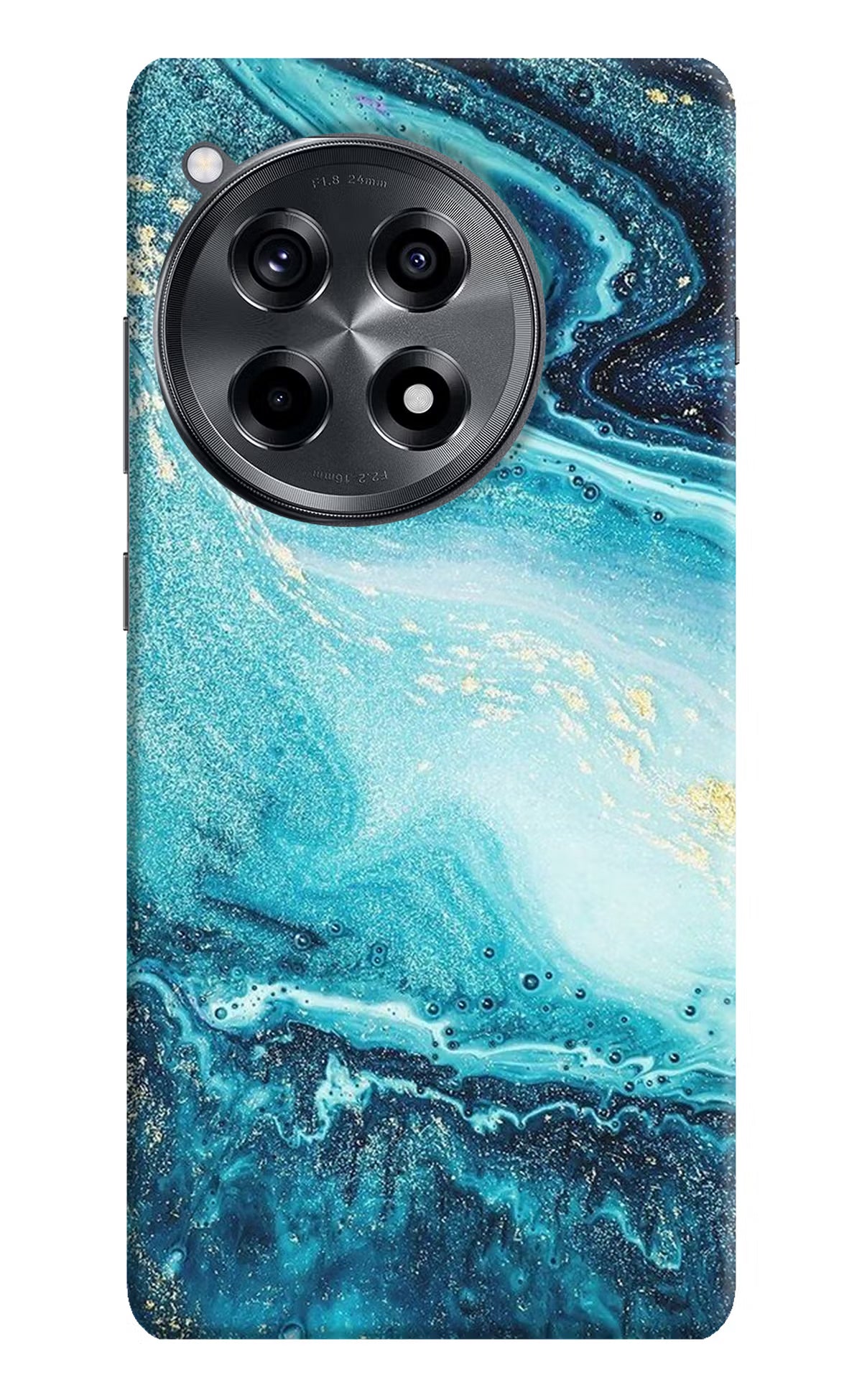 Blue Glitter Marble OnePlus 12R Hard Case Back Cover by Casekaro