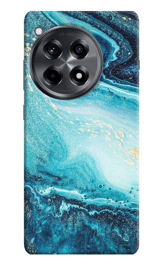 Blue Glitter Marble OnePlus 12R Hard Case Back Cover by Casekaro
