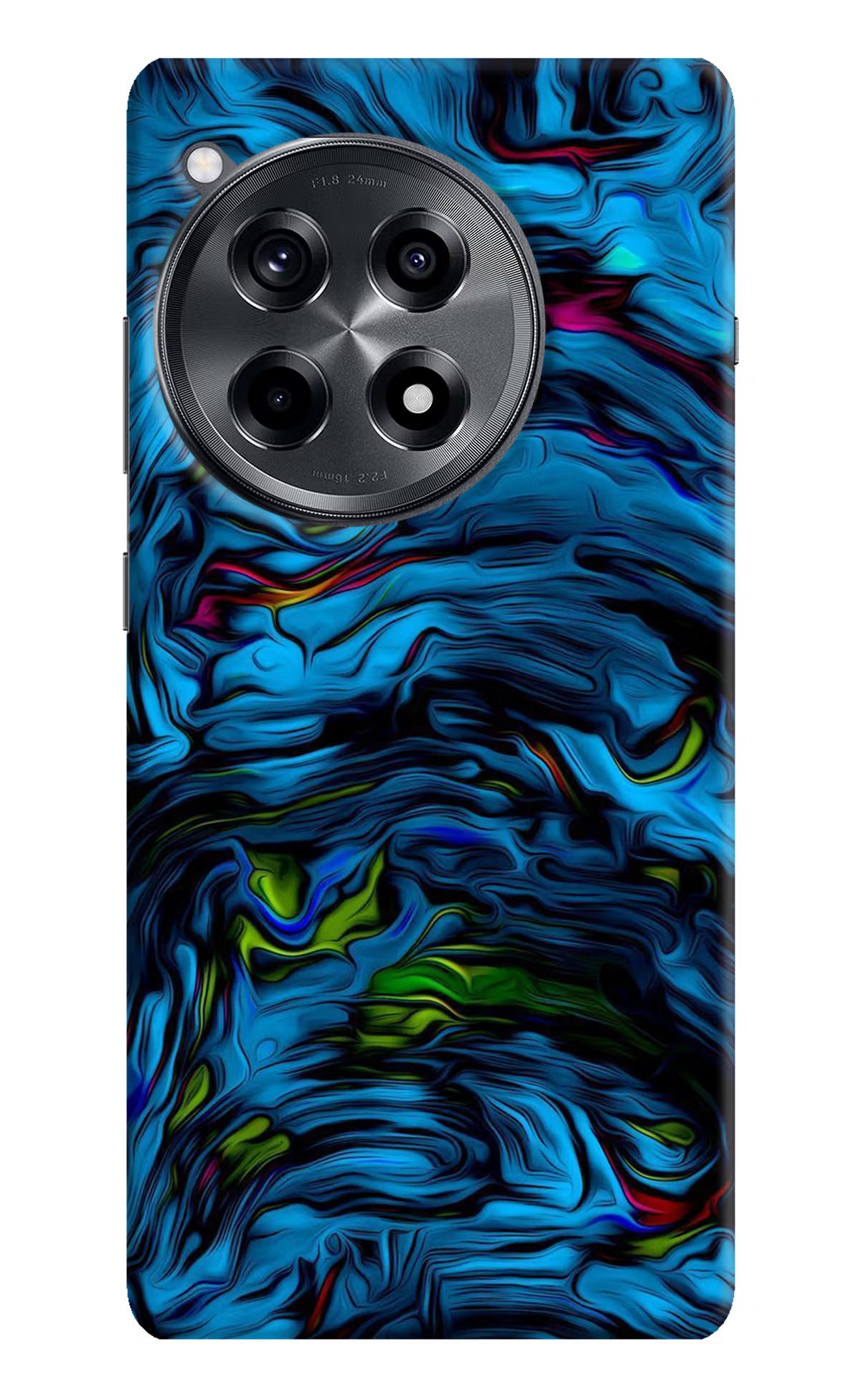 Dark Blue Abstract OnePlus 12R Hard Case Back Cover by Casekaro