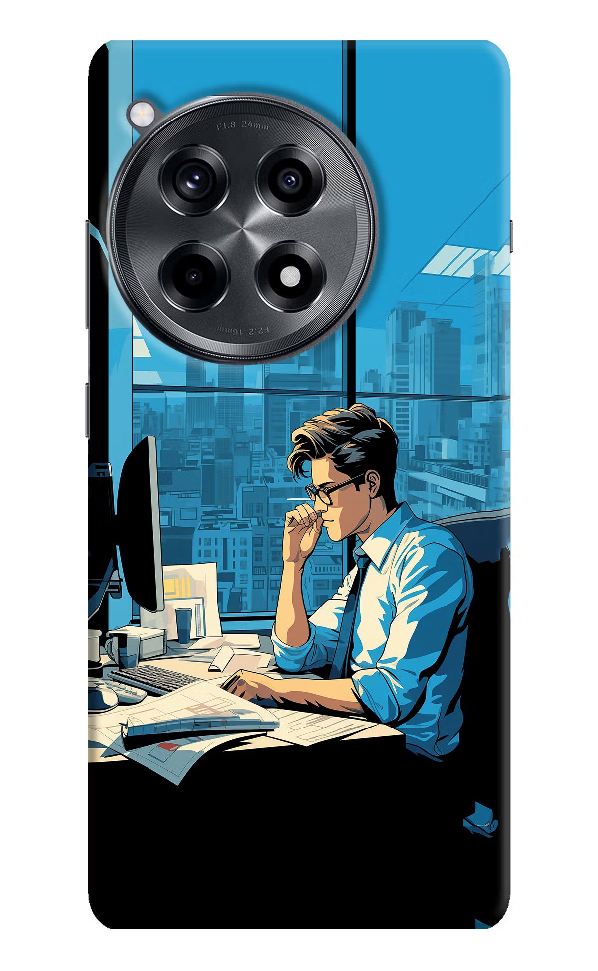 Focused Hustler (AI Generated) OnePlus 12R Hard Case Back Cover by Casekaro