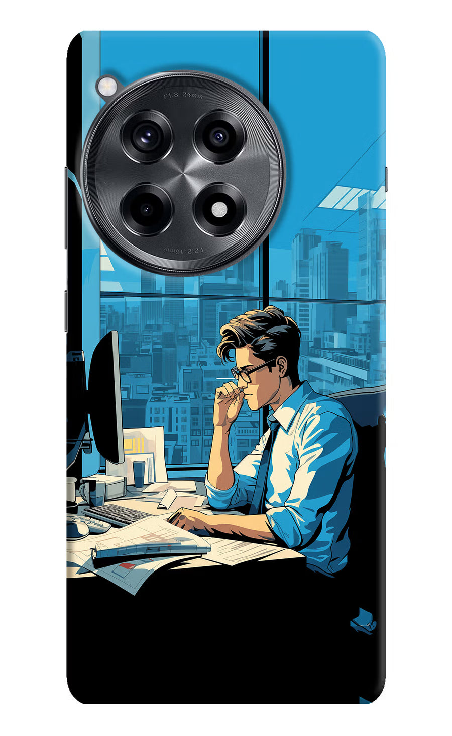 Focused Hustler (AI Generated) OnePlus 12R Back Cover, Hard case