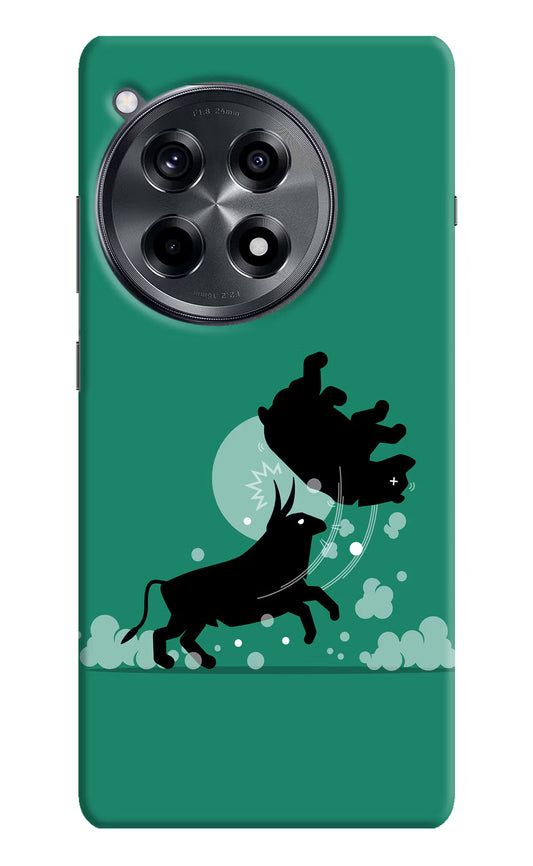 Bull Conqueror OnePlus 12R Hard Case Back Cover by Casekaro
