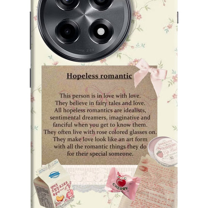 Hopeless Romantic OnePlus 12R Hard Case Back Cover by Casekaro