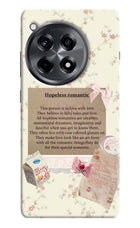 Hopeless Romantic OnePlus 12R Hard Case Back Cover by Casekaro