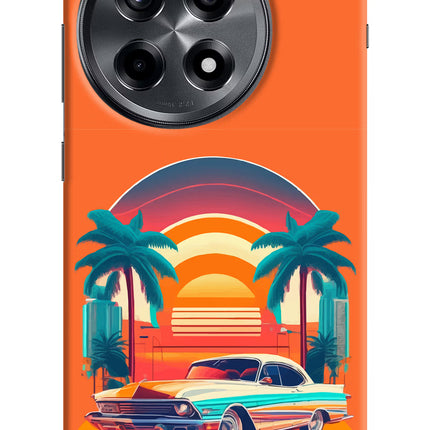 Palm Drive 80s OnePlus 12R Hard Case Back Cover by Casekaro