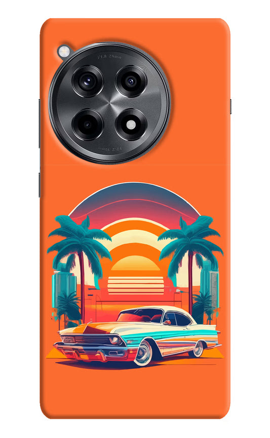 Palm Drive 80s OnePlus 12R Hard Case Back Cover by Casekaro