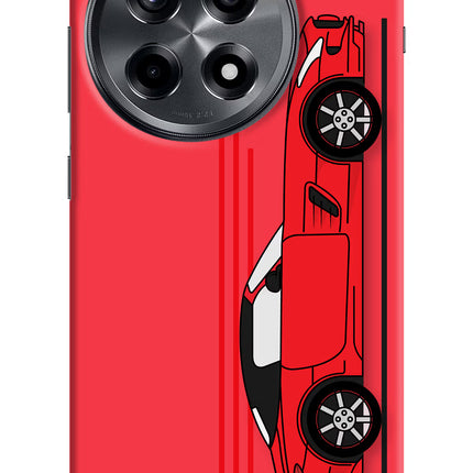 Red Velocity OnePlus 12R Hard Case Back Cover by Casekaro