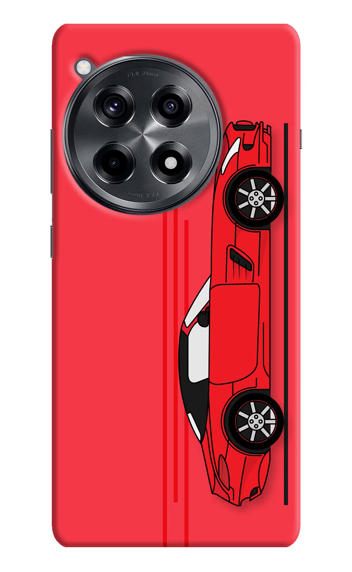 Red Velocity OnePlus 12R Hard Case Back Cover by Casekaro