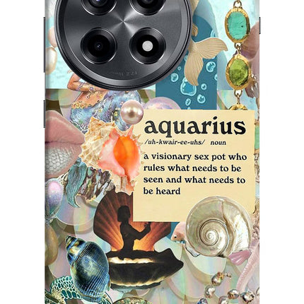 Aquarius Zodiac OnePlus 12R Hard Case Back Cover by Casekaro